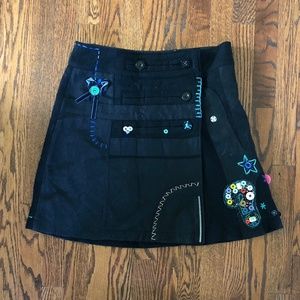 Desigual Wool Blend Mini Skirt - Size 40